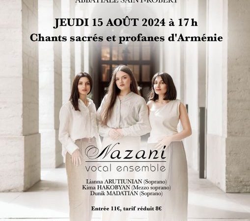 Concert Chants traditionnels d’Arménie -Trio Nazani